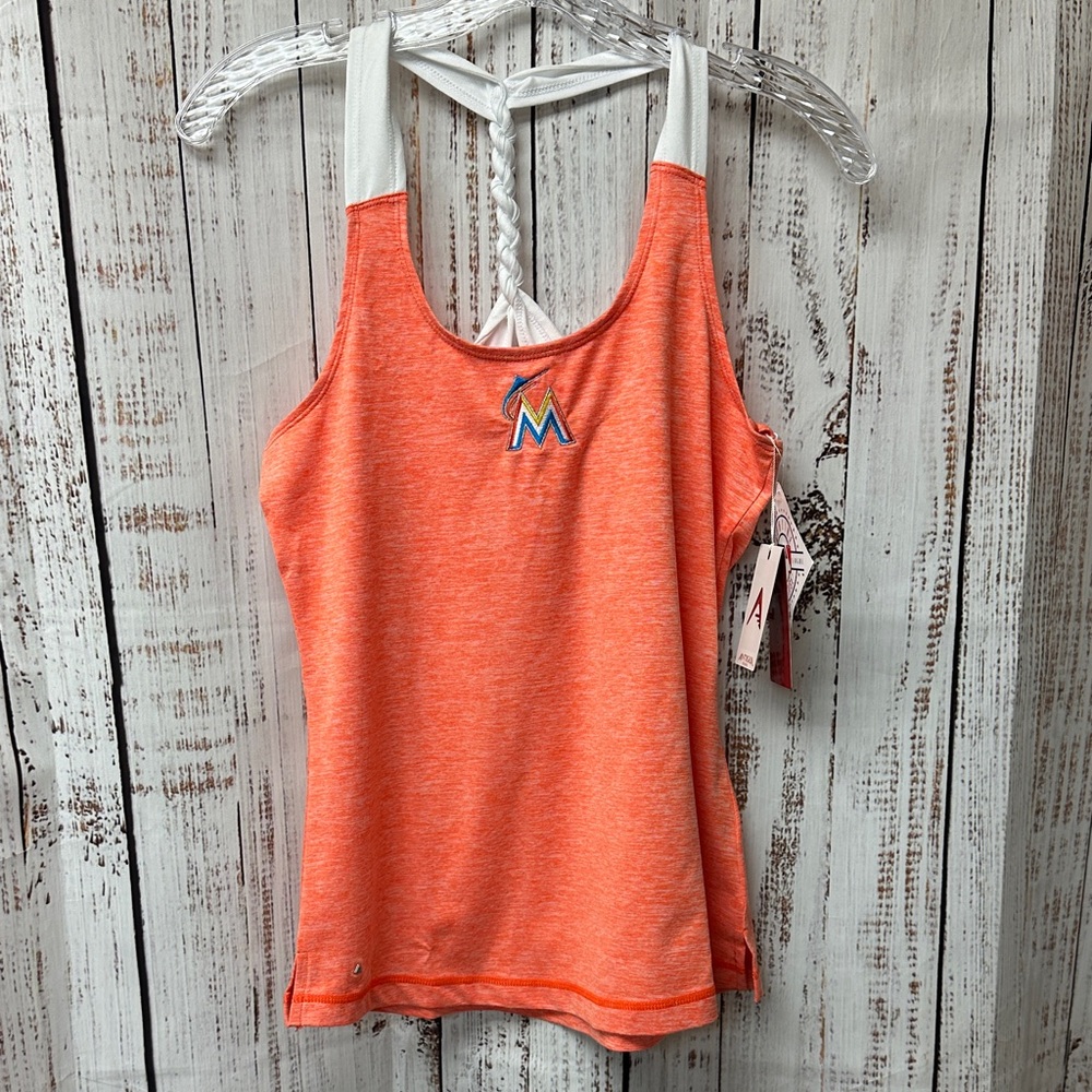 Majestic Orange and White Tank Top